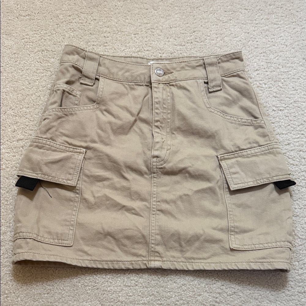 Topshop Tan Cargo Skirt